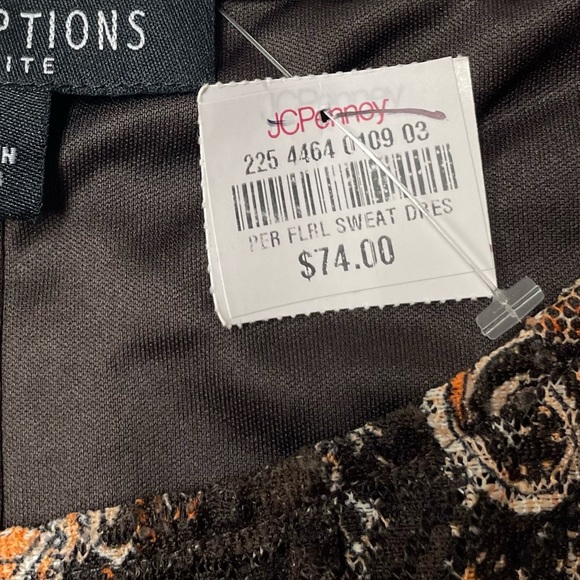 Perceptions Petite Floral Sweat Dress Petite Small - Picture 9 of 13